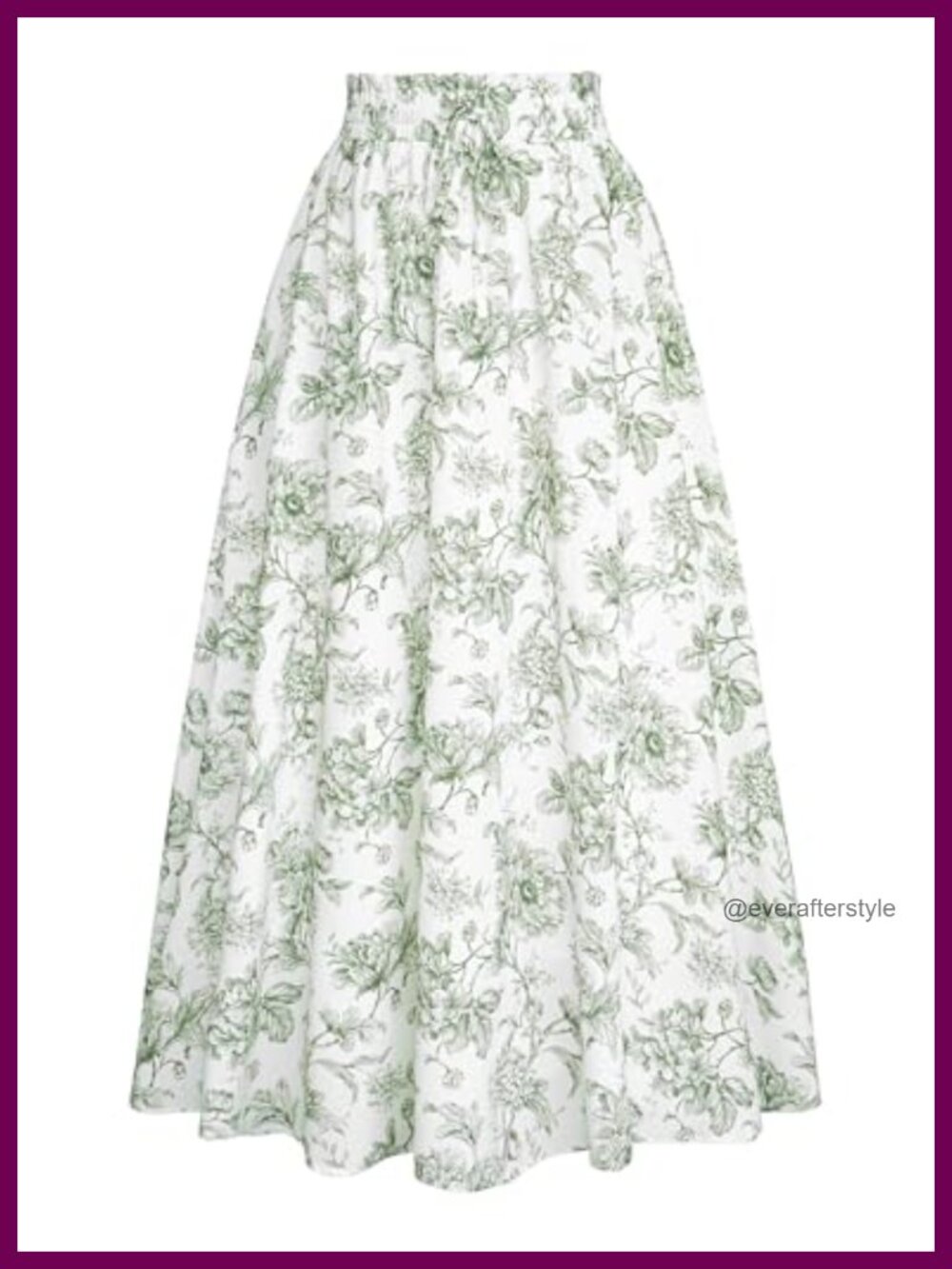Floral Maxi Skirt High Waist A-Line Long Victorian Summer Skirt